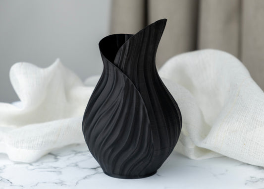 Obsidian Bloom Vase